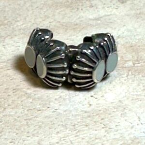Pandora bracelet charm 925 Two of a Kind gray enamel retired